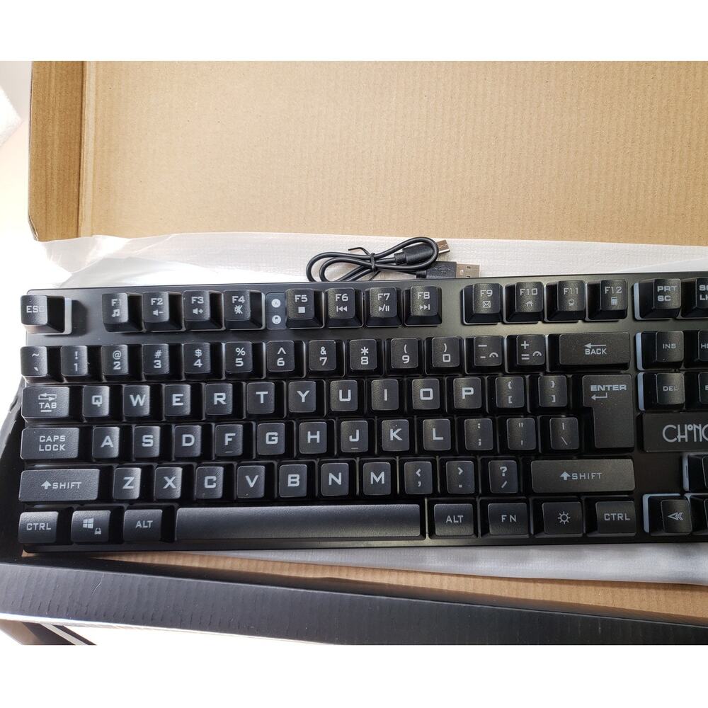 Wireless LED Keyboard, Rechargeable 87 Key RGB LED Backlit Wireless Keyboard - Picture 2 of 8